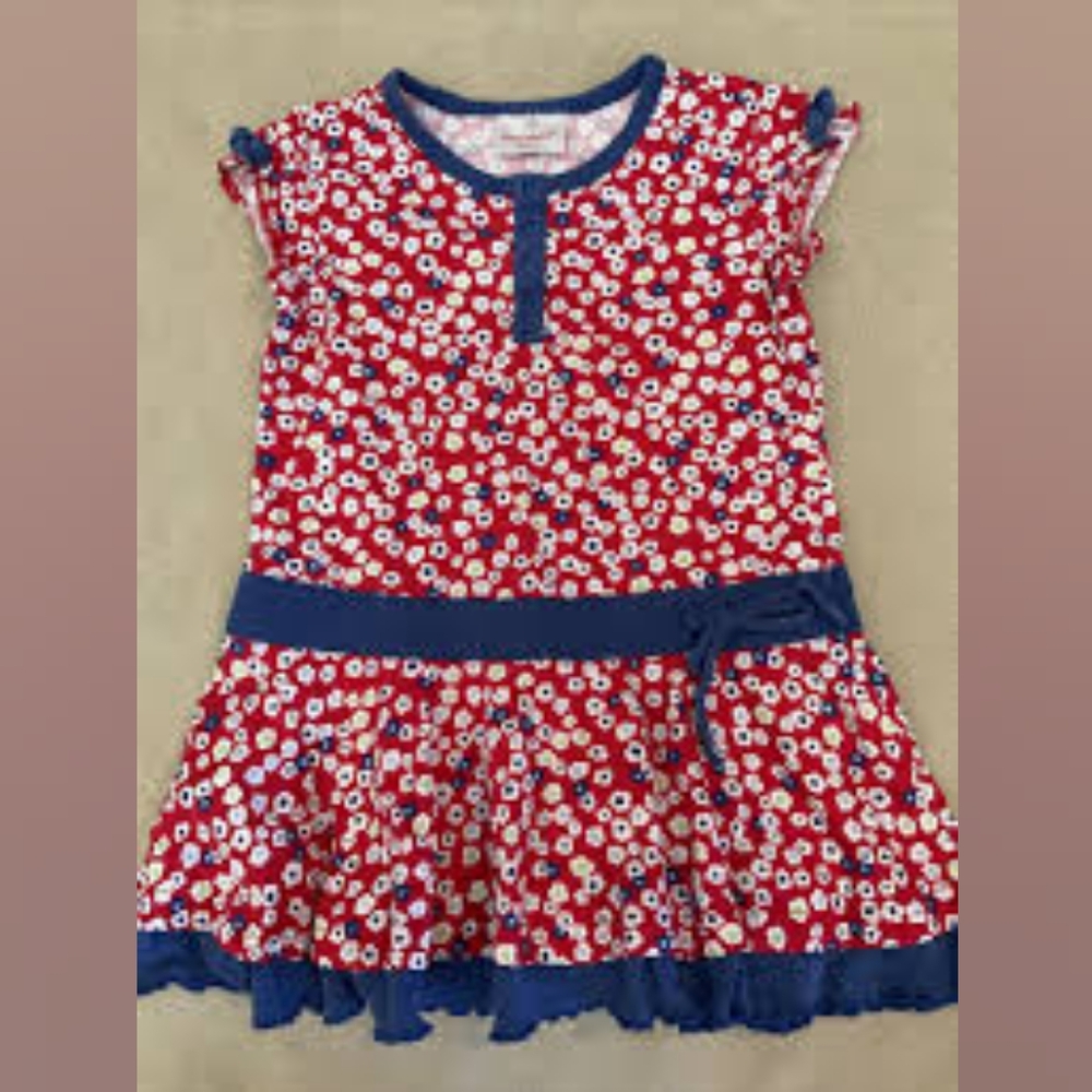 {Hanna Andersson} Red White Blue Fourth of July Flower Dress